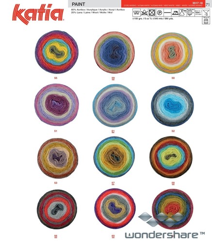 100g paint katia tuch - 6,60€/100g,